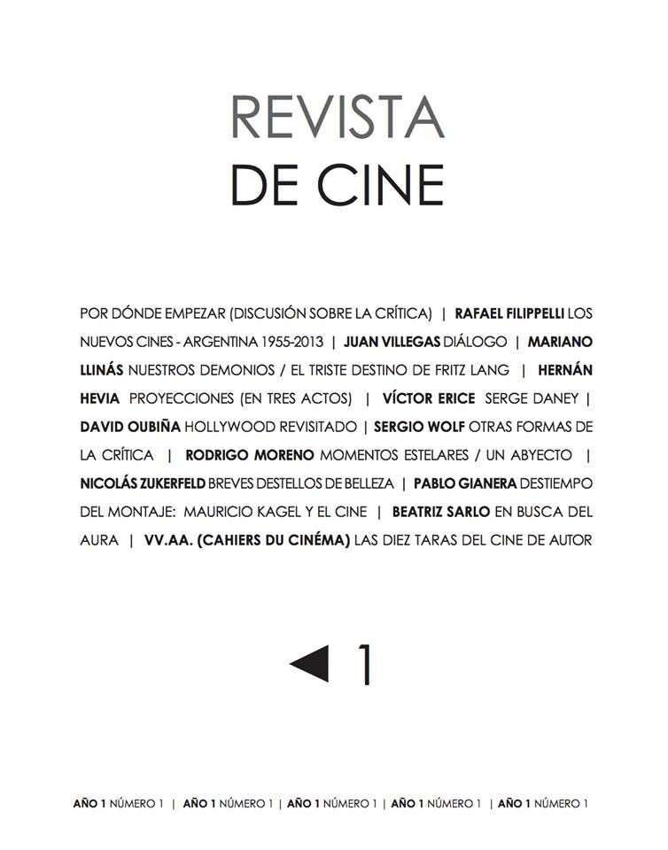 REVISTA DE CINE (AÑO 1, NÚMERO 1, 2014)